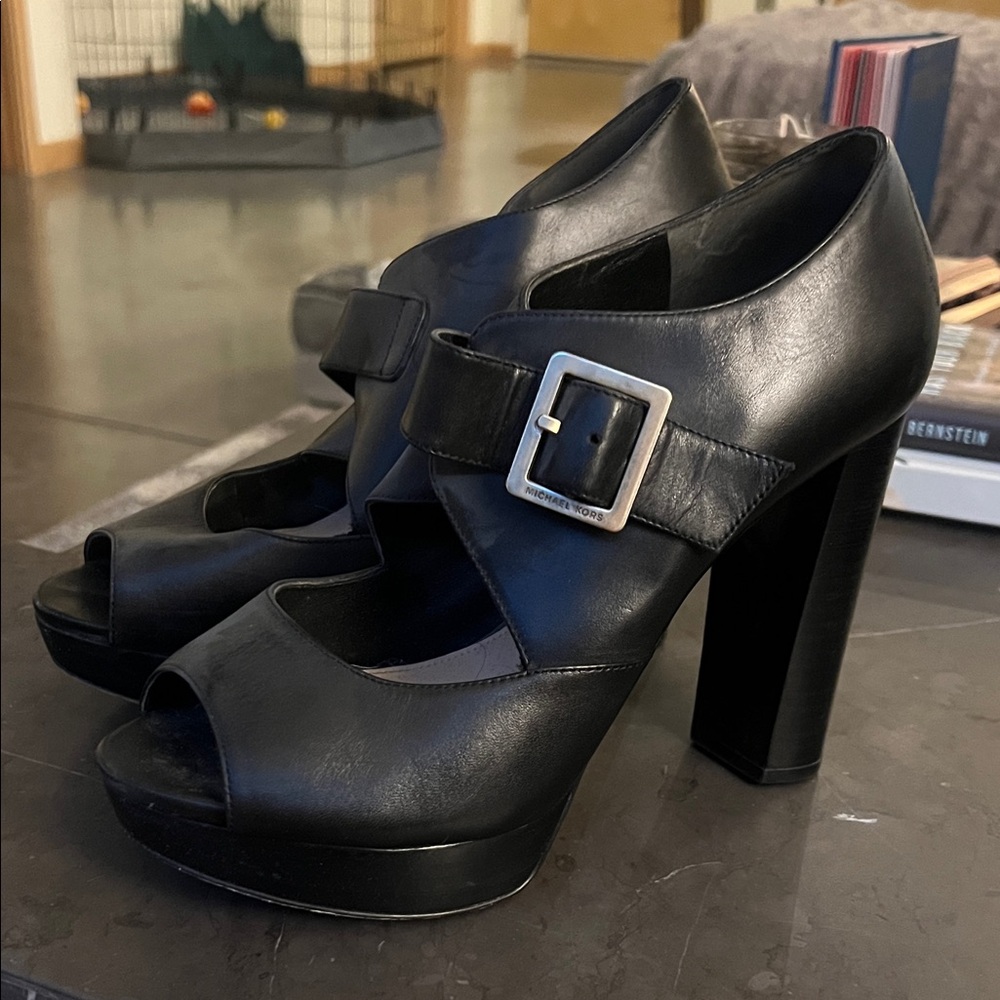 Michael Kors Black Platform Heels